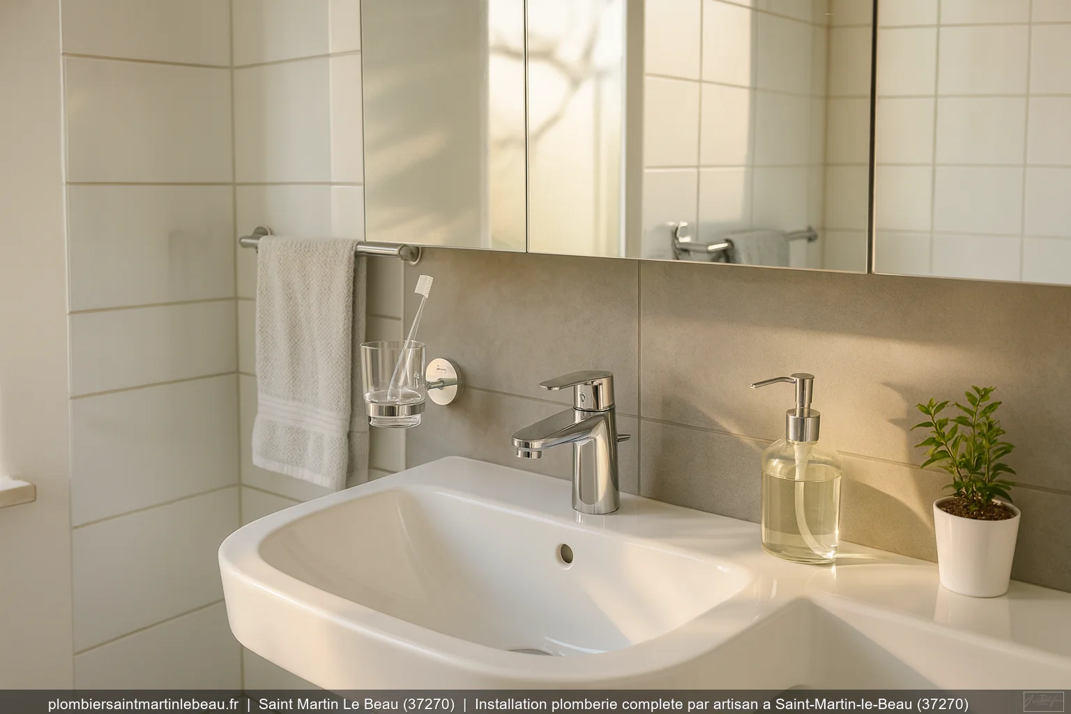 Installation plomberie complete par artisan a Saint-Martin-le-Beau (37270)