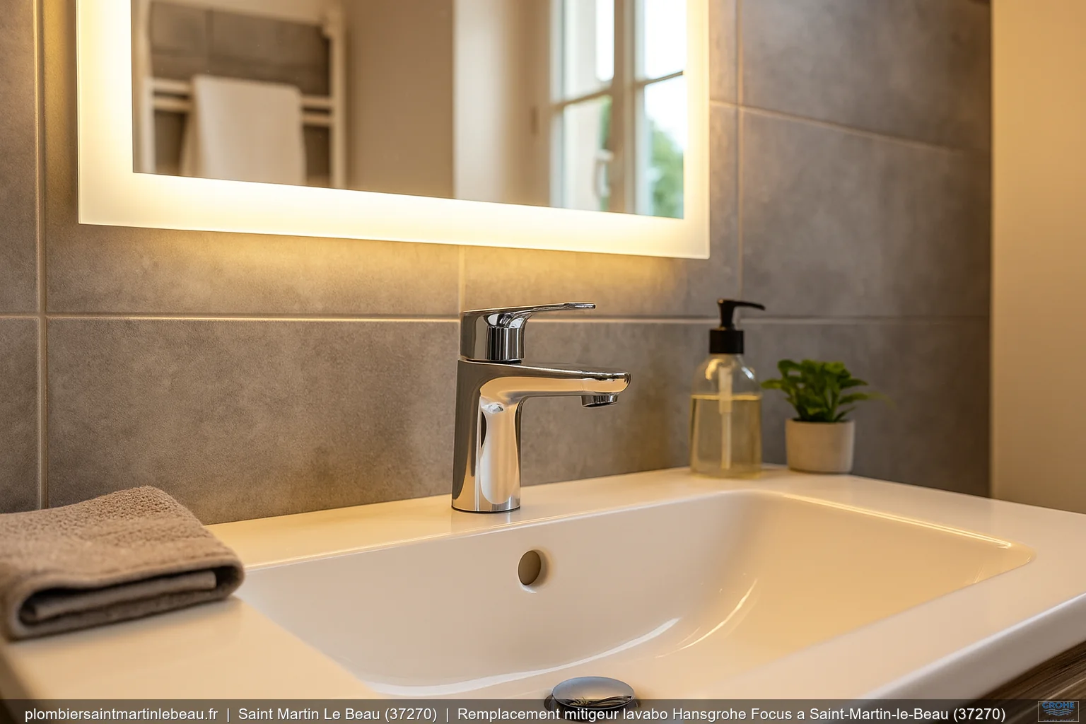 Remplacement mitigeur lavabo Hansgrohe Focus a Saint-Martin-le-Beau (37270)