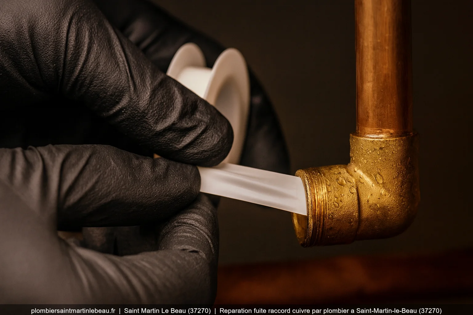 Reparation fuite raccord cuivre par plombier a Saint-Martin-le-Beau (37270)