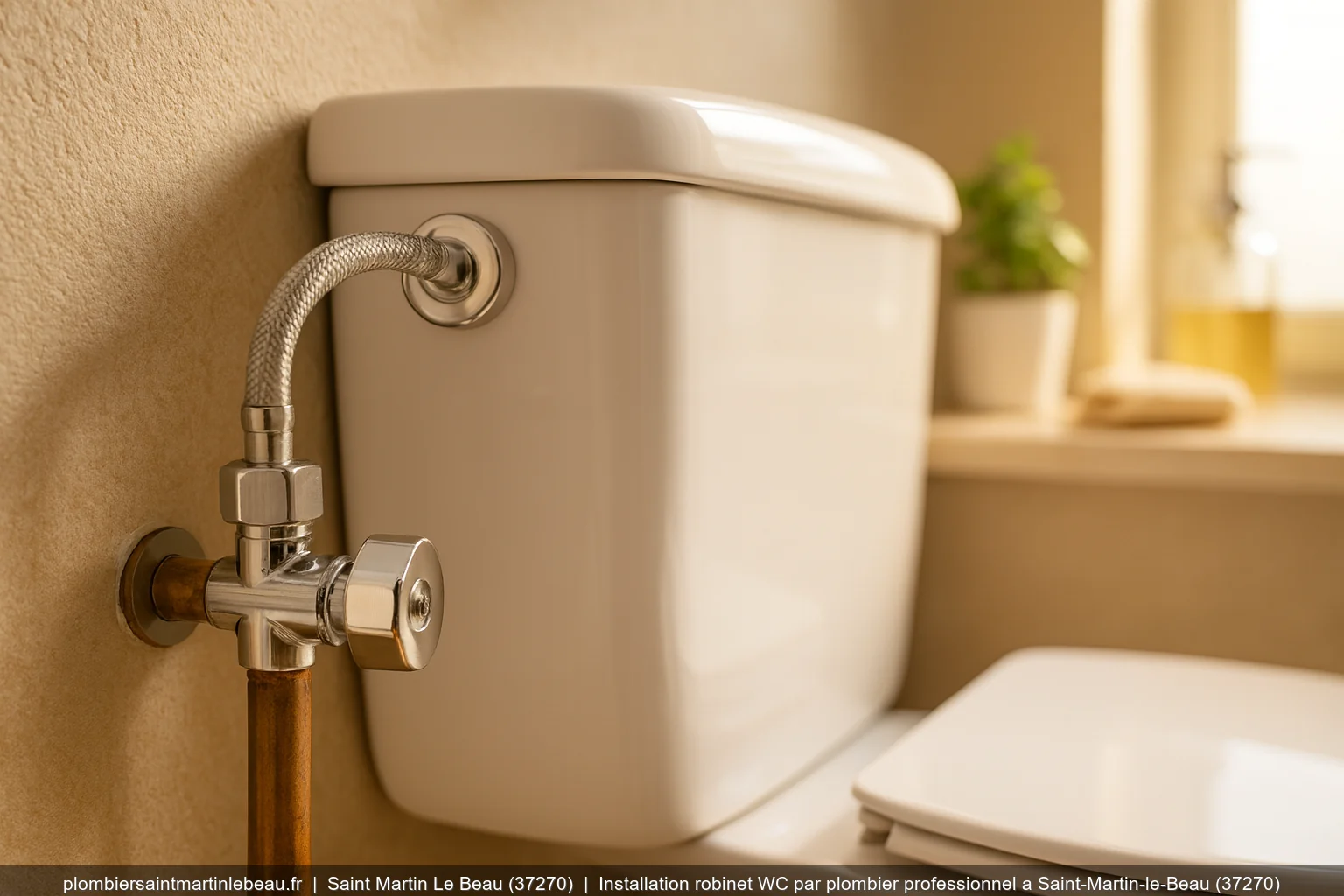 Installation robinet WC par plombier professionnel a Saint-Martin-le-Beau (37270)